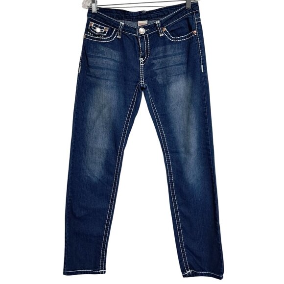 True Religion Womens Size 30 Straight Leg Jeans Size 31 Made In USA Denim - Picture 5 of 8